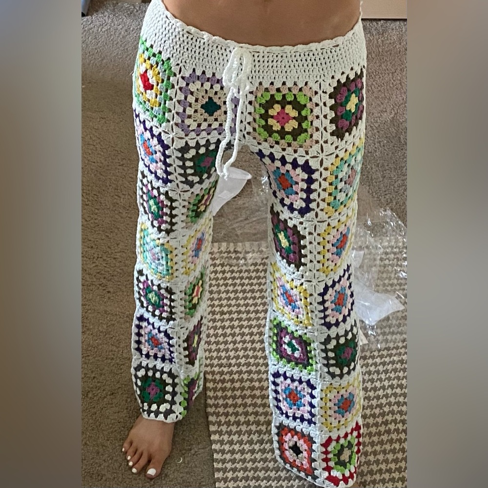 Crochet Color Tile Pants